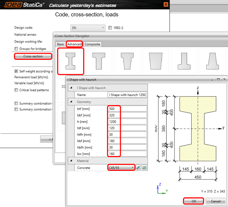 Structural design of a prestressed concrete saddle beam (EN) IDEA StatiCa